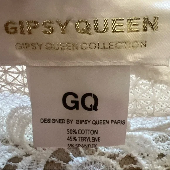 Gipsy Queen Boho Butterfly Sleeve Lacey Tassel Dress/top Ivory Fairy Whimsy L/XL - Picture 3 of 6